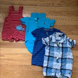 Baby boy rompers for summer, sz 3-6 mo!